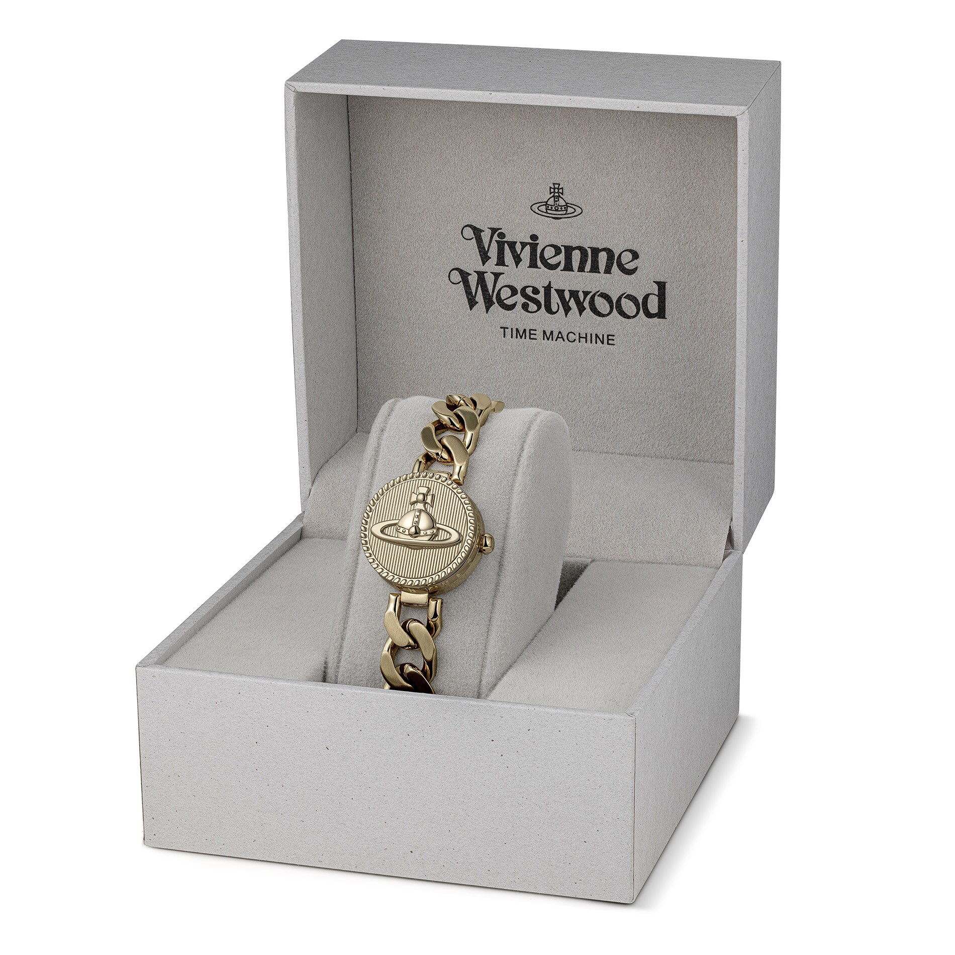 Vivienne Westwood Orb Button Gold Dial & Stainless Steel Link