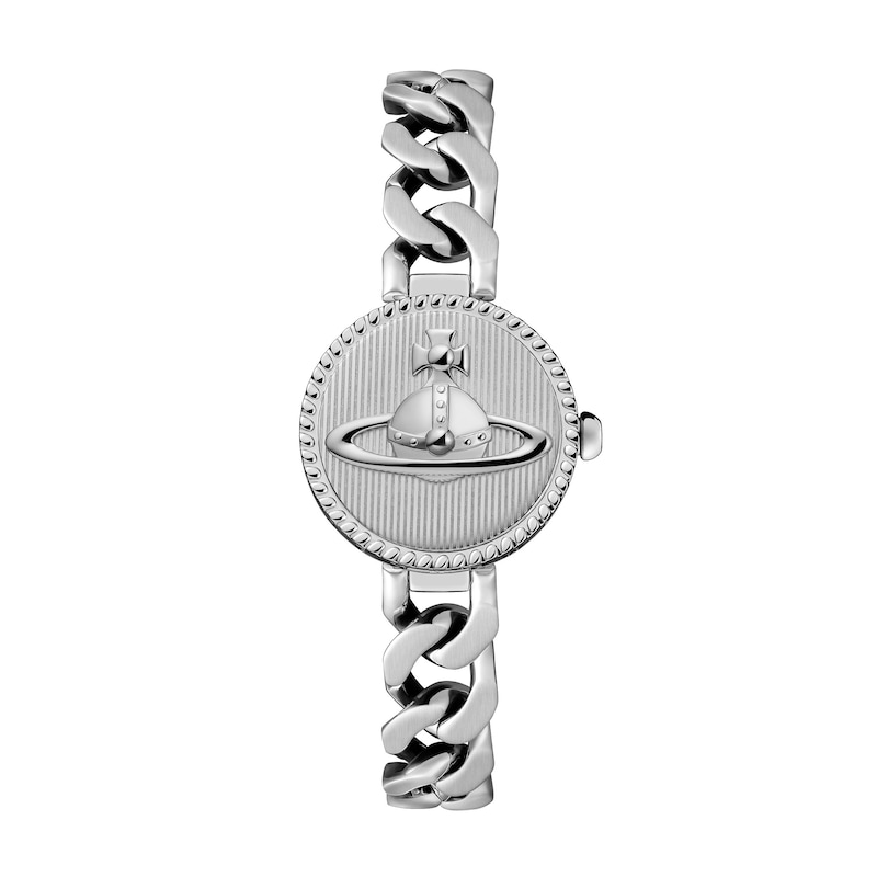Vivienne Westwood Silver Chain-Link Orb Charm Women\'s Watch Vivienne Westwood Orb Button Ladies Quartz Watch Silver Dial  main image 3