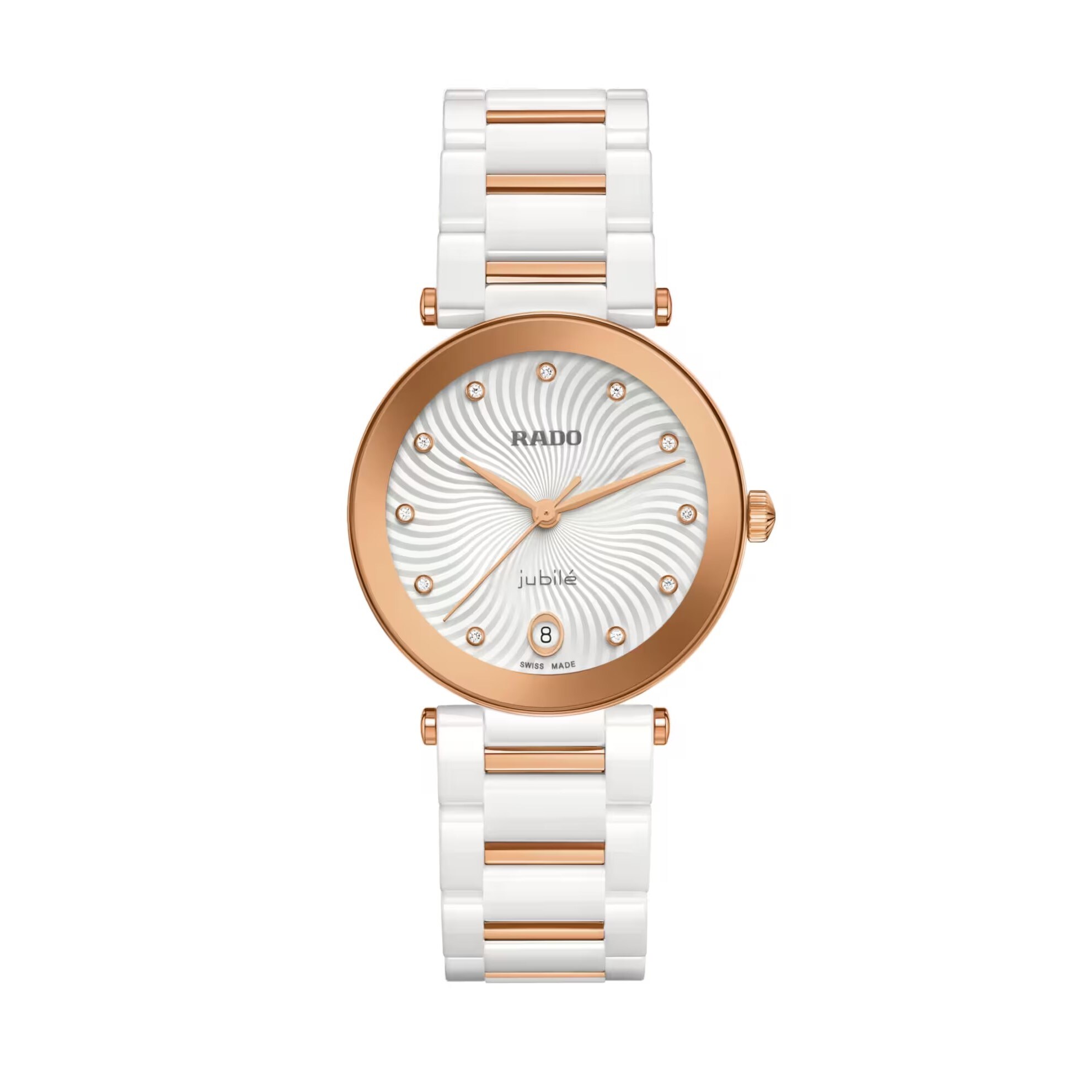RADO ラドー Coupole Jubile クポールジュビリー レディース Rado La Coupole Jubilé Diamond & White Ceramic Bracelet Watch