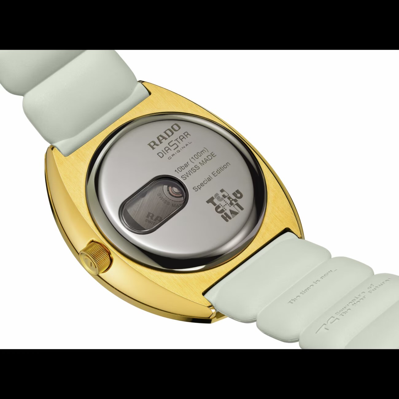 Rado DiaStar Original X Tej Chauhan Light Grey Rubber Strap Watch
