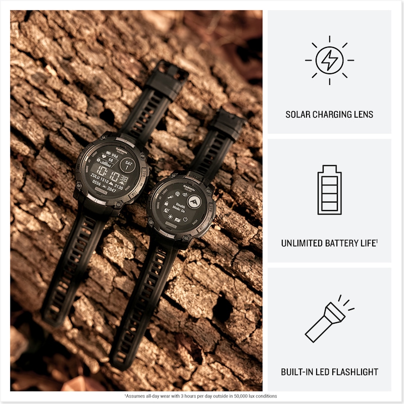ANBEST Compatibile con Garmin Instinct 3 45 mm Cinturino per orologio, cinturini sportivi di ricambio in silicone da 20 mm per Instinct 3 45mm Cinturino per Instinct 3 45 Cinturino per orologio
