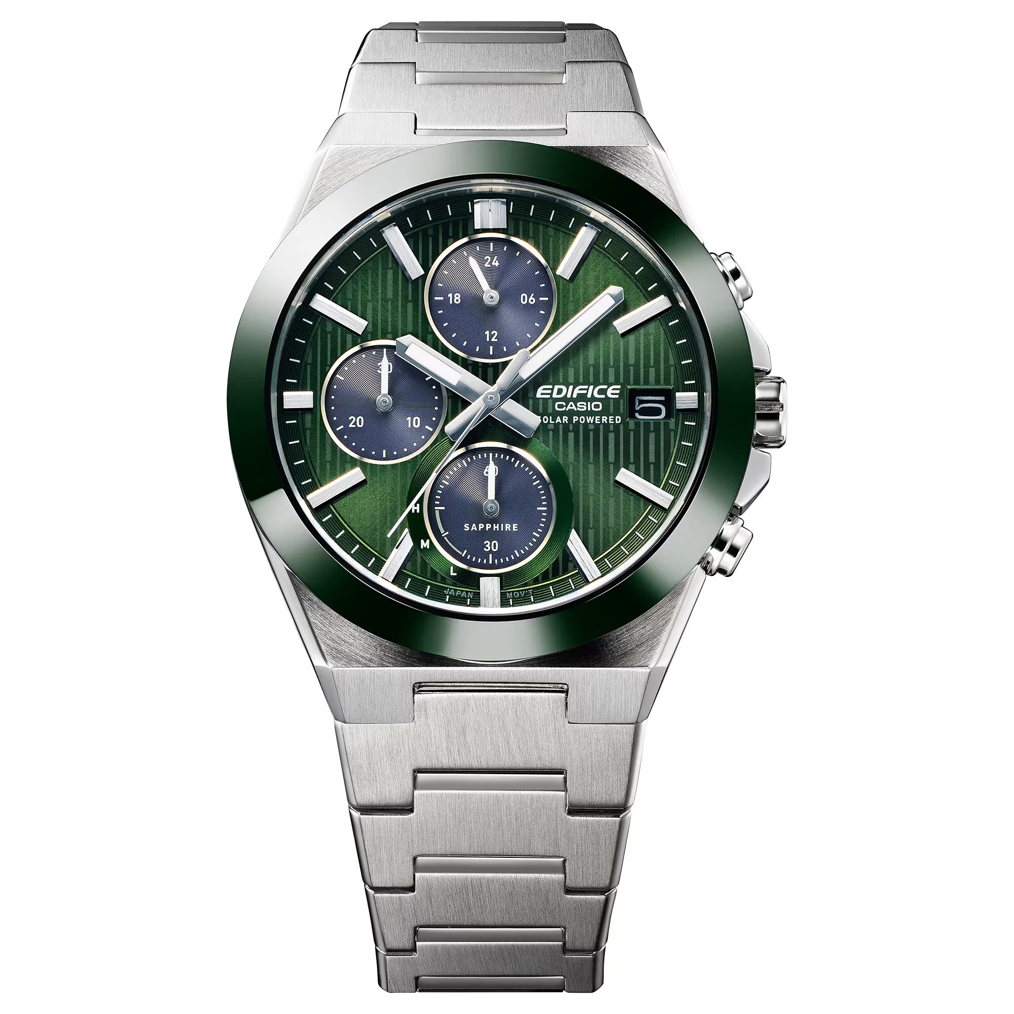 Edifice EFS-S650D-3AEF Ceramic Bezel Green Dial Silver-Tone