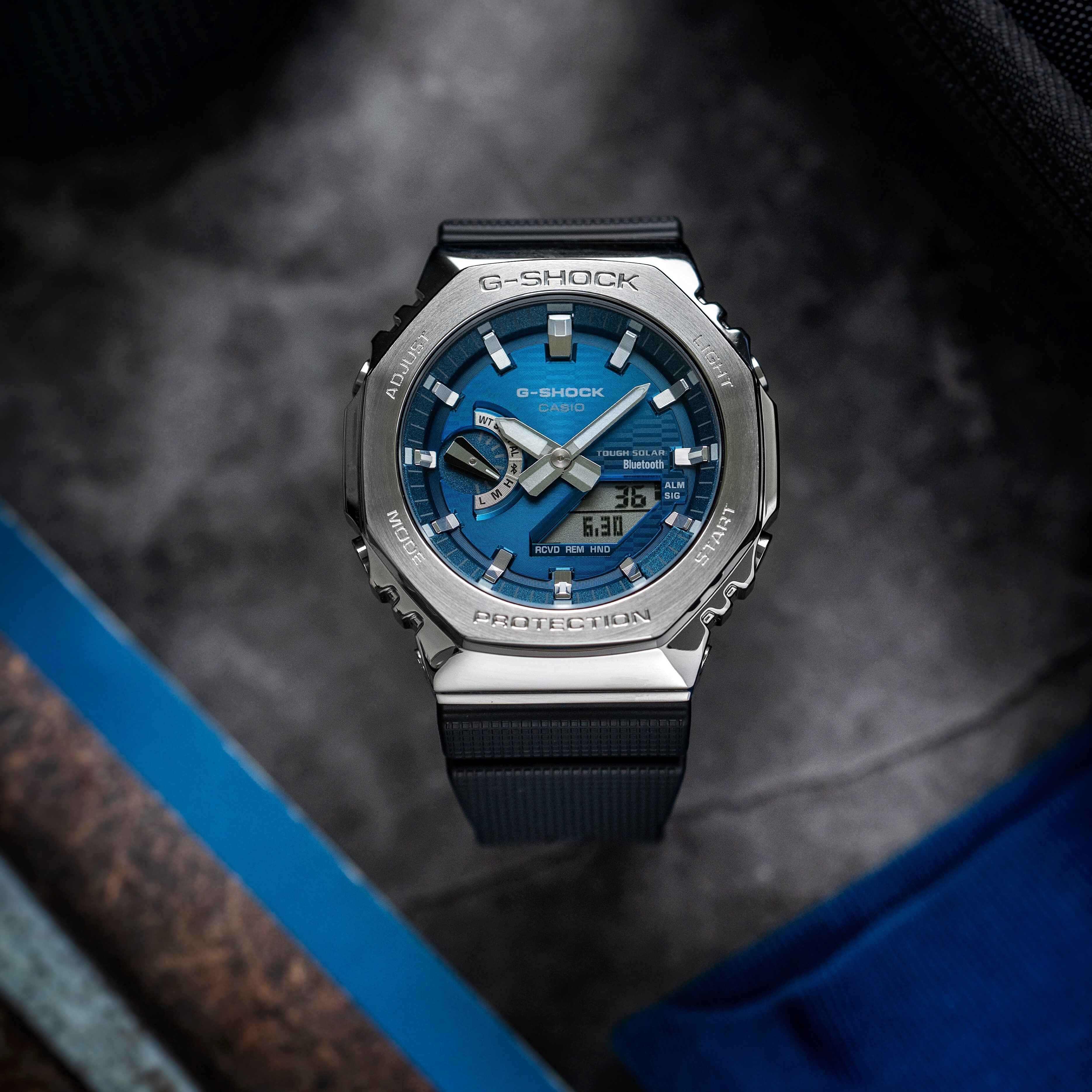 G-Shock GBM-2100A-2BER G-Steel 2100 Series Blue Octagonal Dial