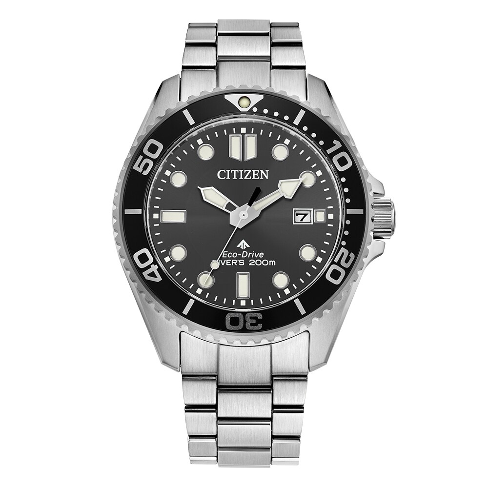 CITIZEN シチズン PROMASTER H411−T004911 Citizen Promaster Eco-Drive Black Dial & Stainless Steel Watch