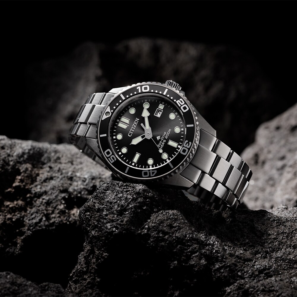 Citizen Promaster Eco-Drive Black Dial & Stainless Steel Watch