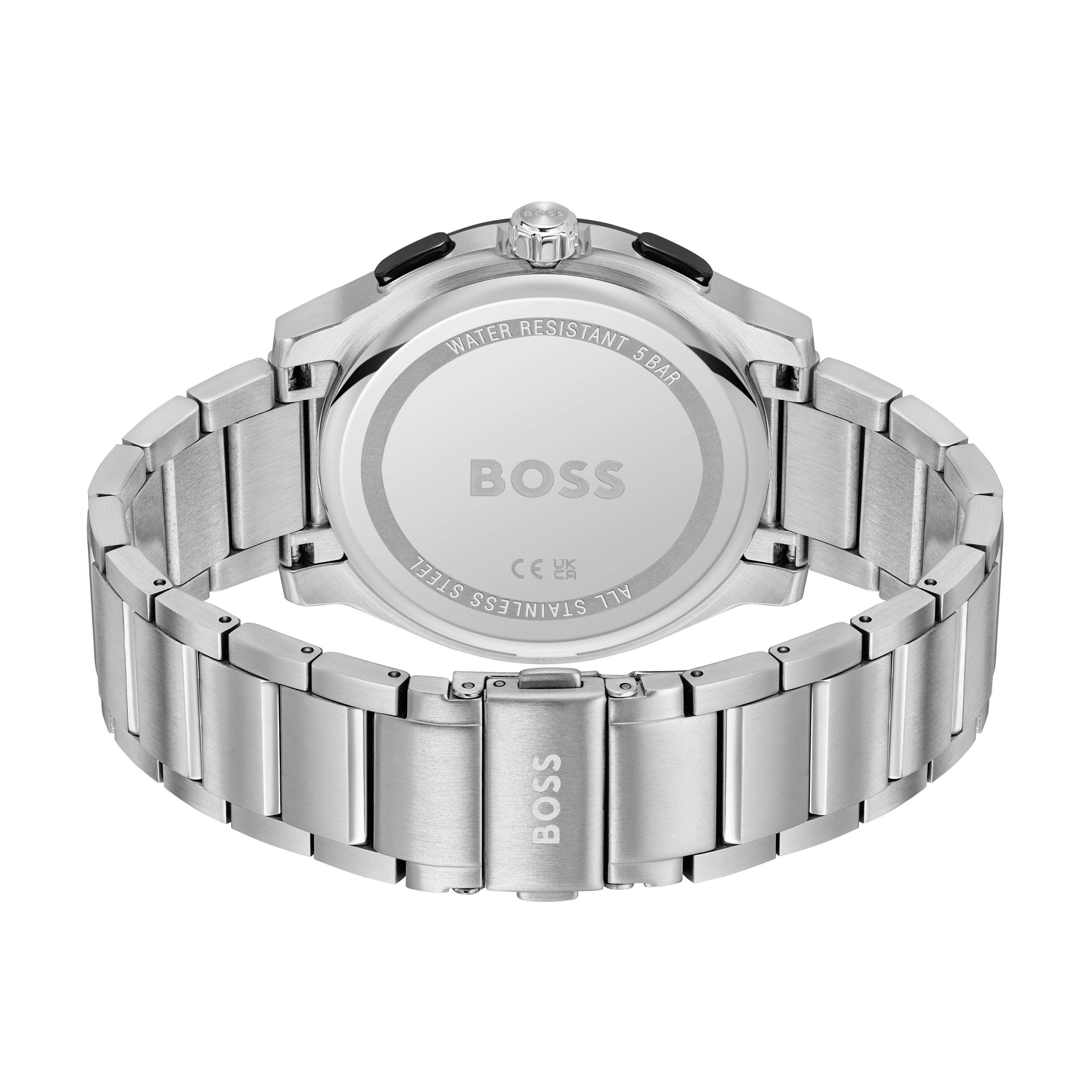 BOSS Peak 44mm Men's Chronograph Blue Dial & Stainless Steel Watch