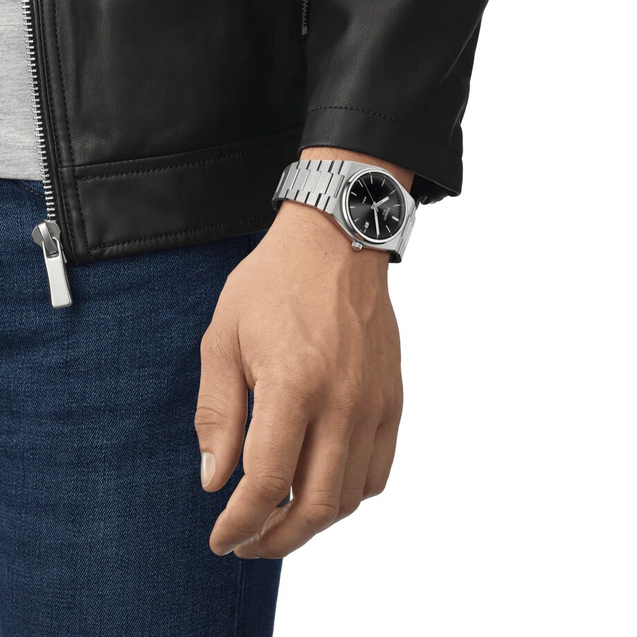 Tissot PRX 40 Men's Black Dial & Stainless Steel Watch | Ernest Jones
