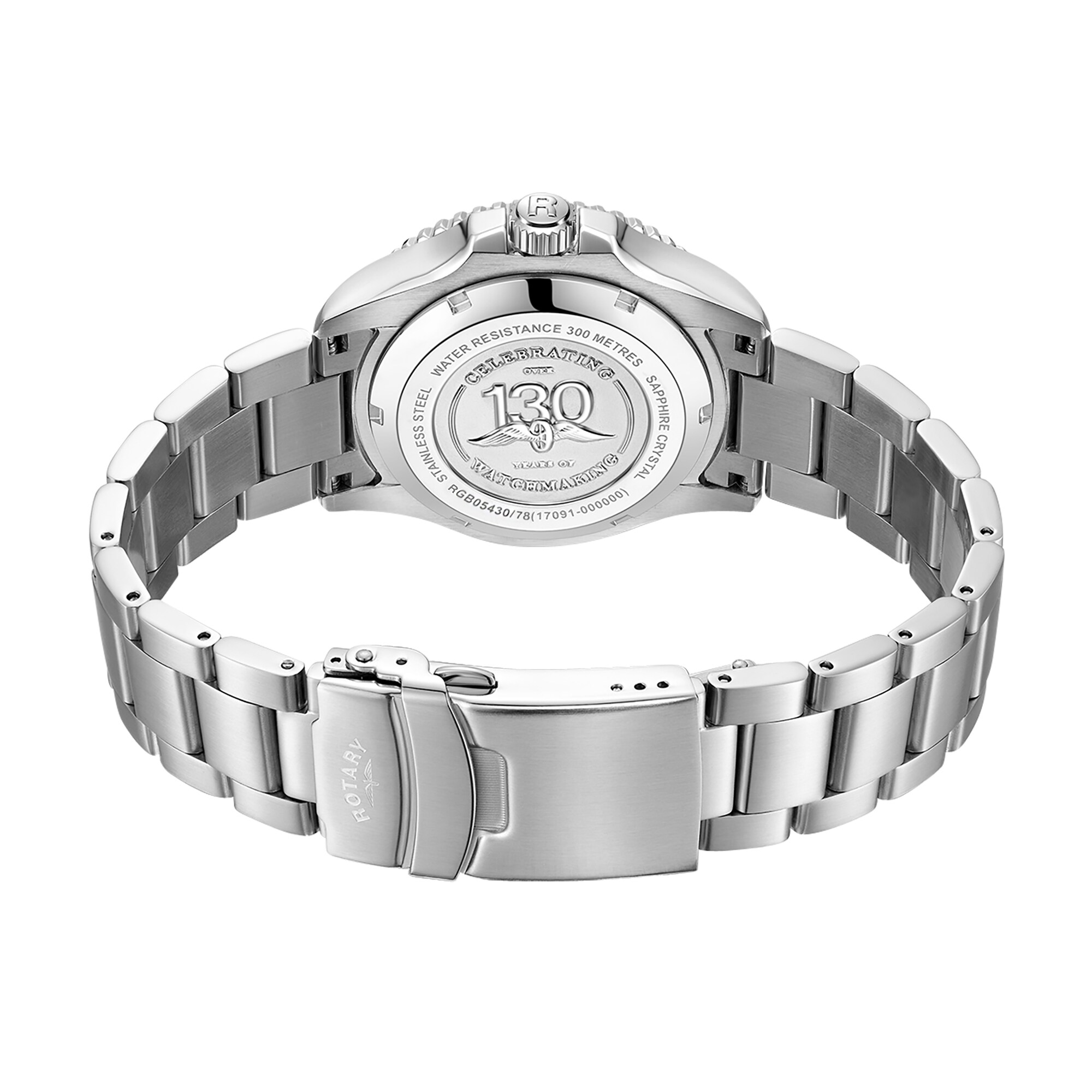 16日迄【ホールアース】EARTH HARMONY LODGE Rotary Seamatic 300m Green Dial & Stainless Steel Bracelet Watch