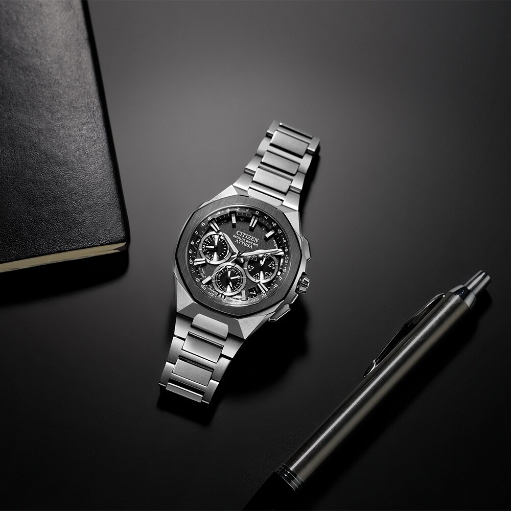 Citizen Attesa F950 Spaceship Eco-Drive Men's Black Dial & Super