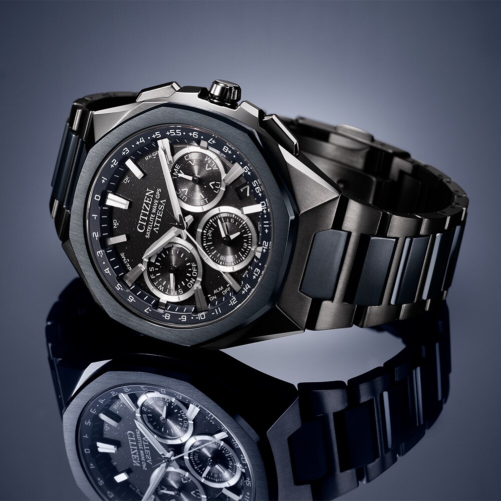 Citizen Attesa F950 Spaceship Eco-Drive Men's Black Dial Two Tone