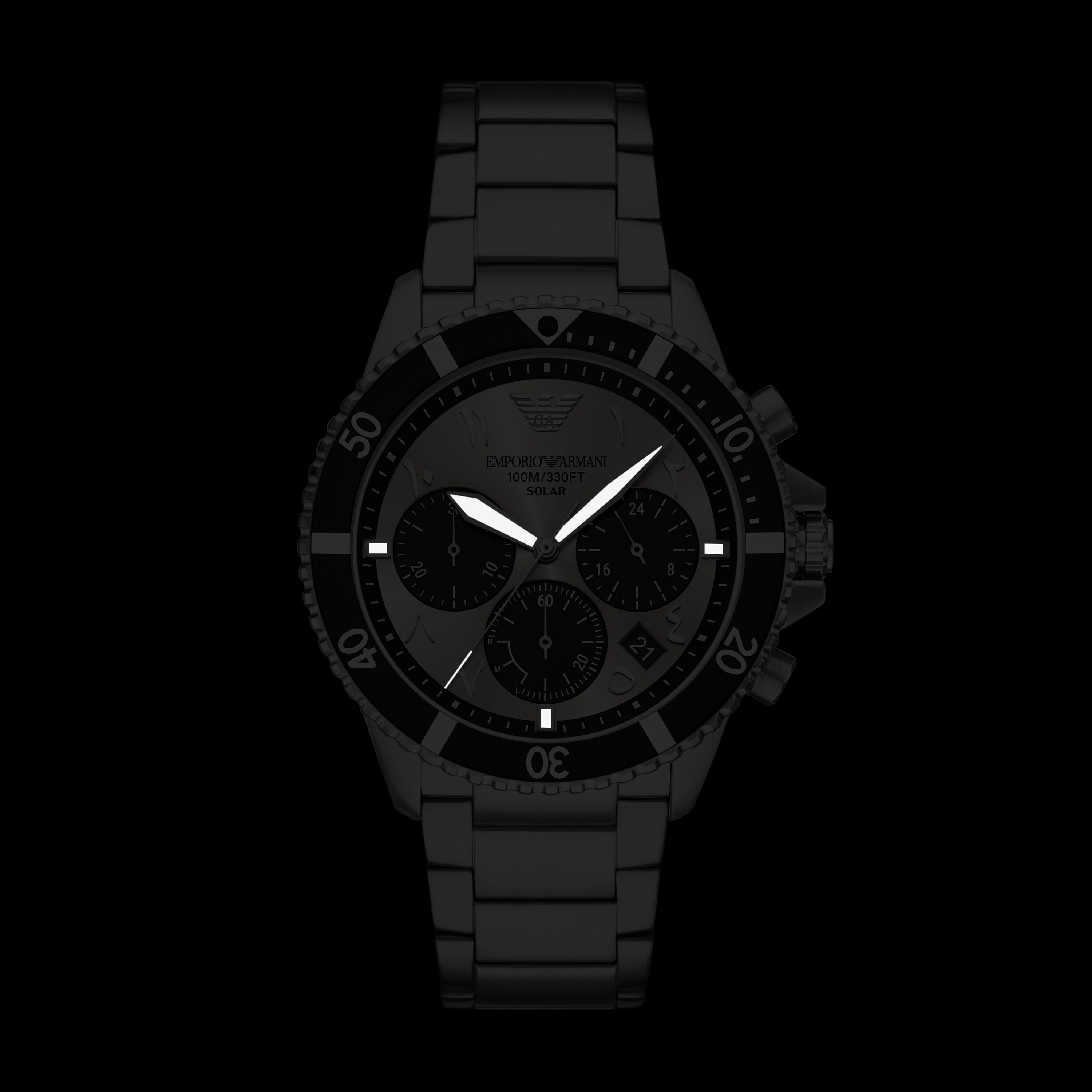 Emporio Armani World Explorer Chronograph Stainless Steel Watch