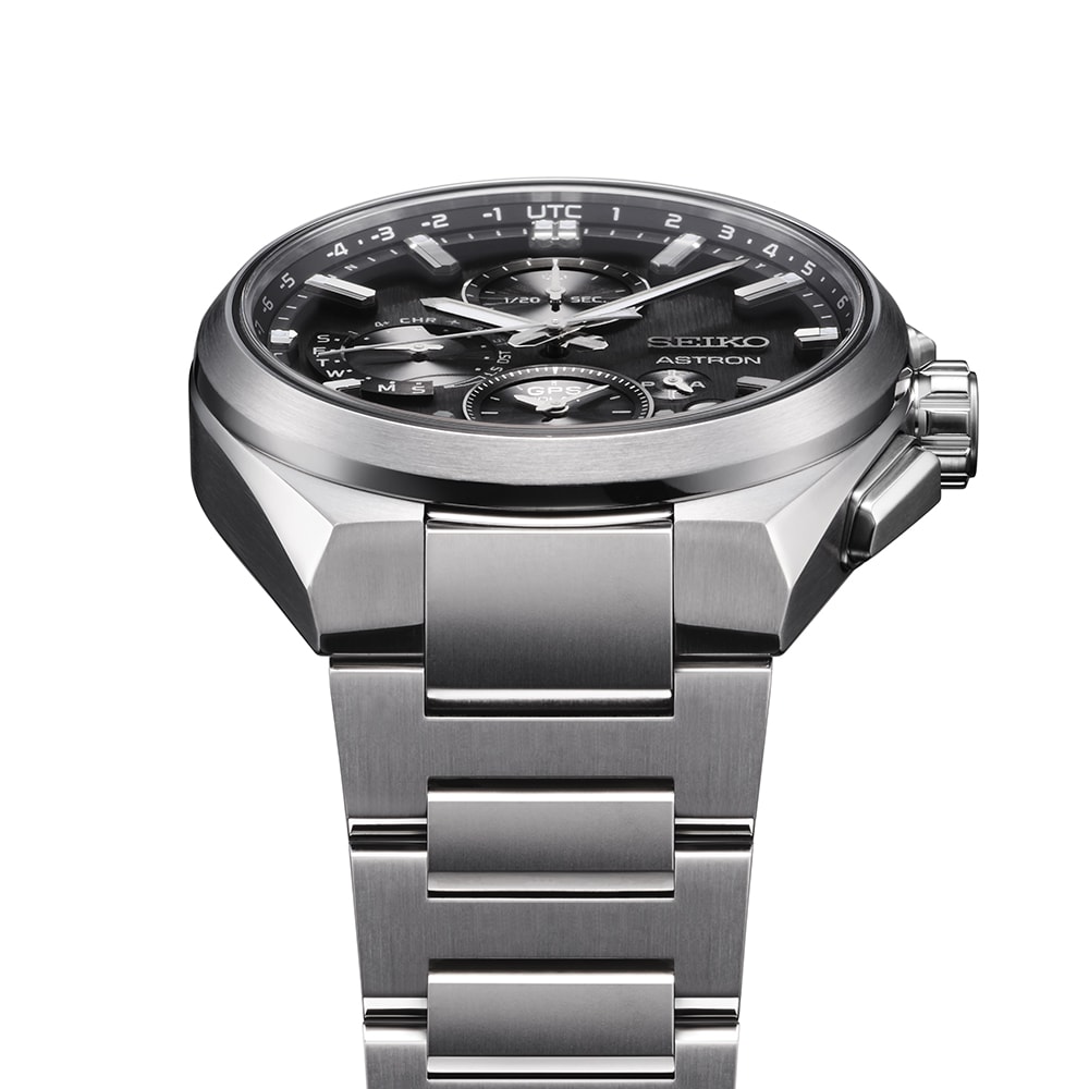 astron Seiko Astron GPS Solar 5X Dual-Time Chronograph Celestial Grey