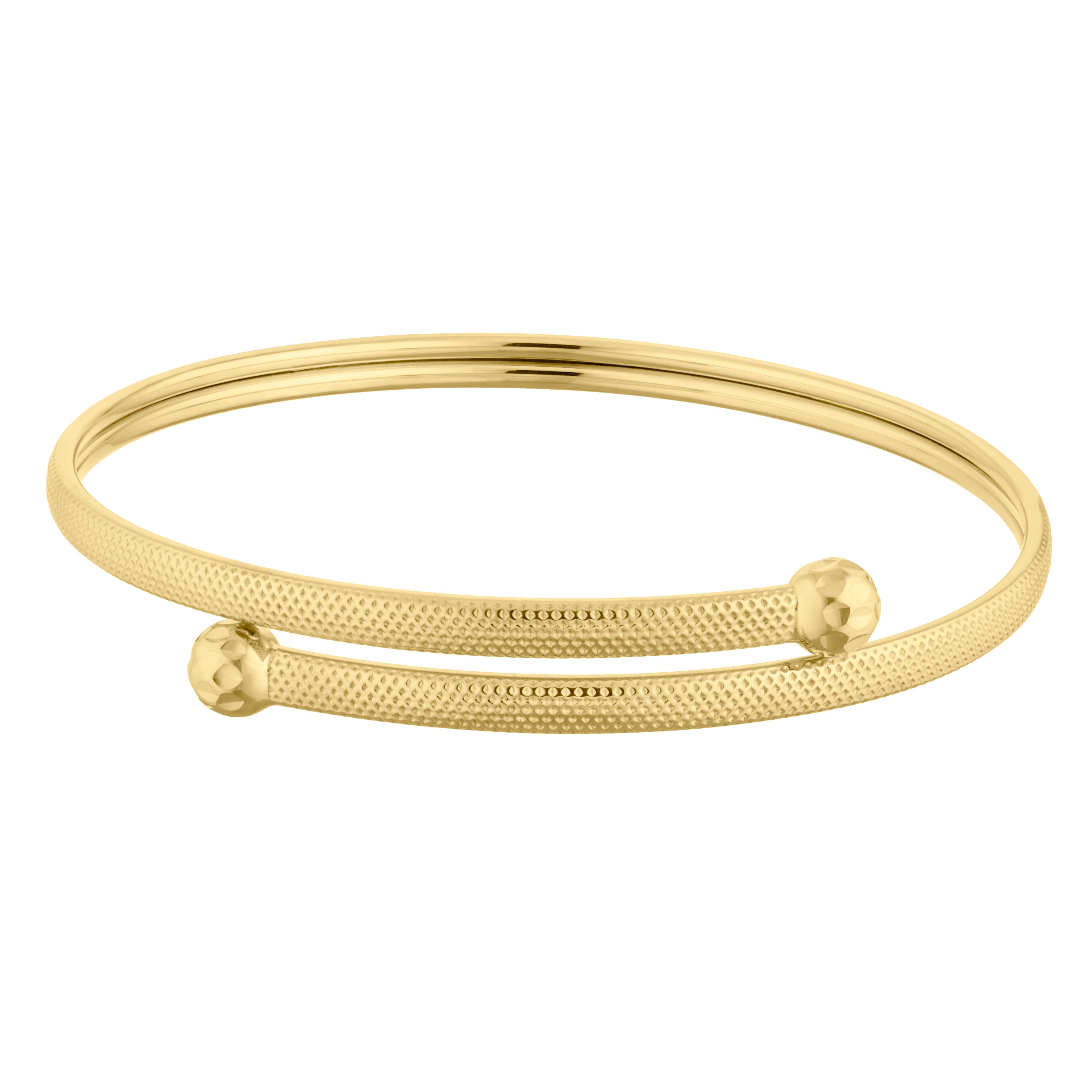 pryground シュウト　 009-ROD-BANGLE 9ct Yellow Gold Torque Flexible Bangle | Ernest Jones