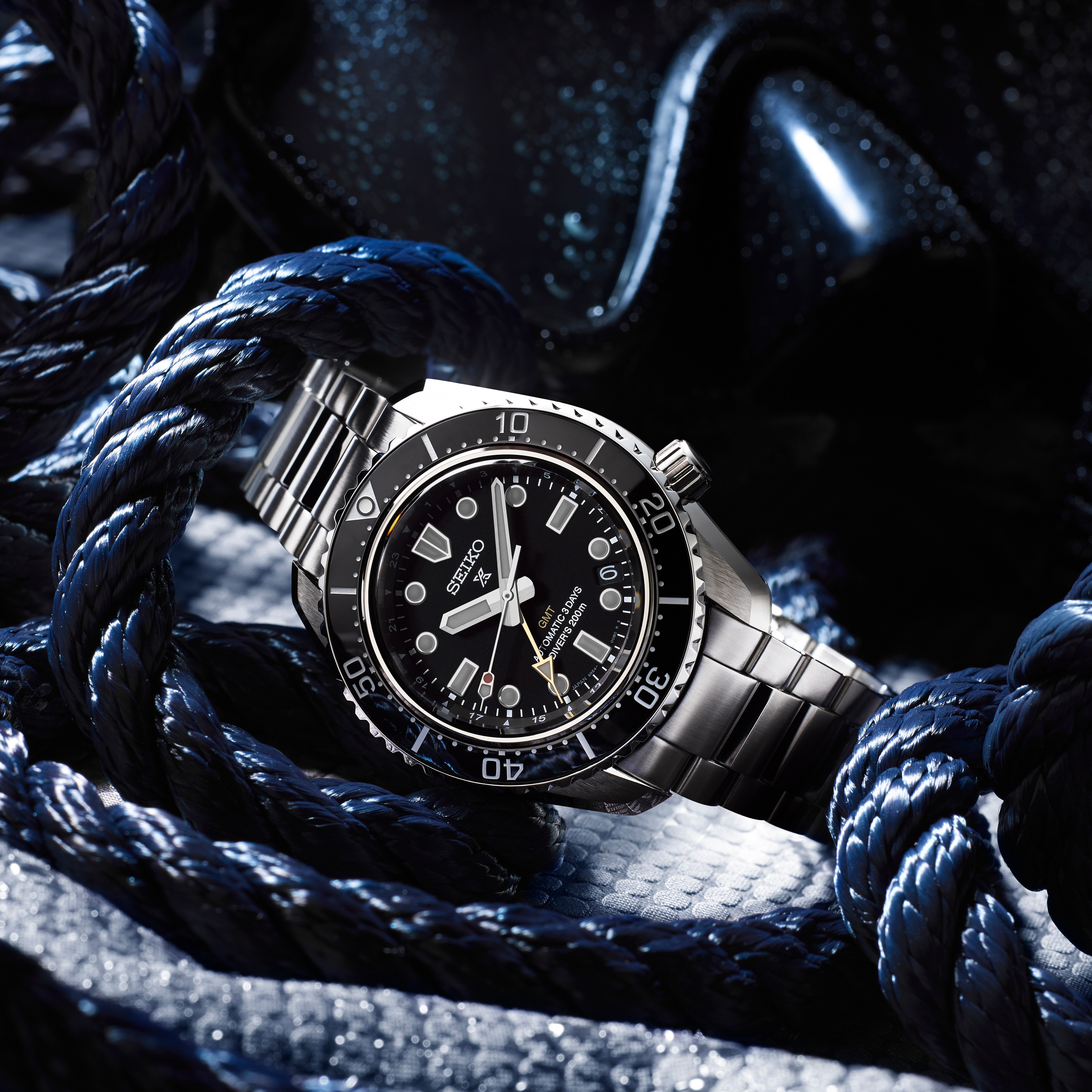 Seiko Prospex Dark Depths GMT Bracelet Watch | Ernest Jones