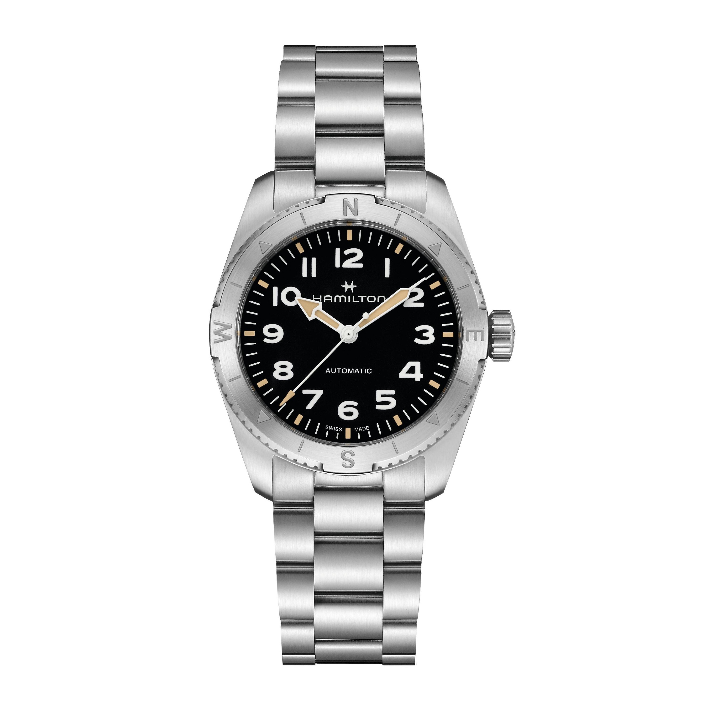 顔剃　68 HAMILTON SWEDISH HIGH STEEL Hamilton Khaki Field Expedition 37mm Black Dial & Stainless Steel
