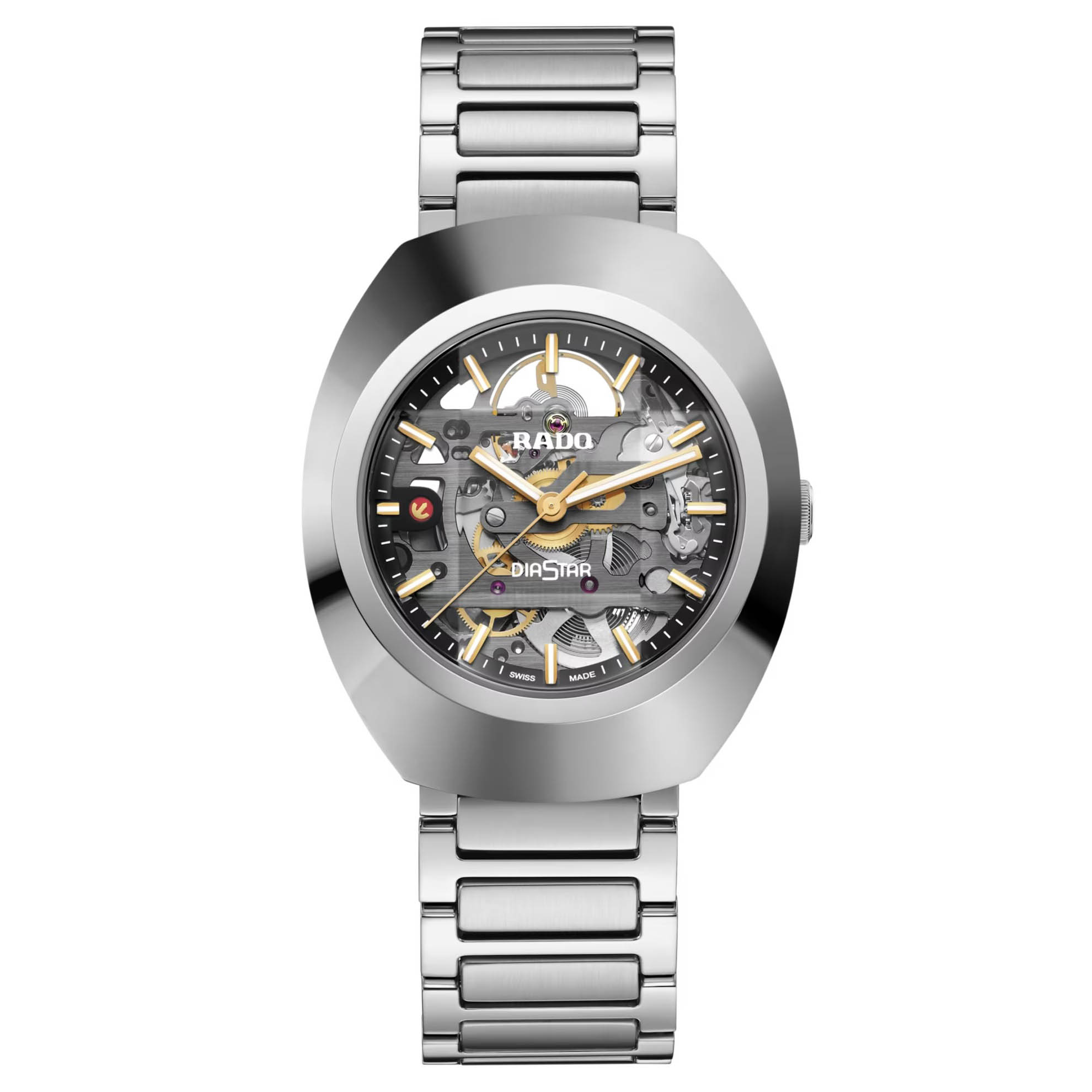Rado DiaStar Skeleton Dial & Stainless Steel Bracelet Watch