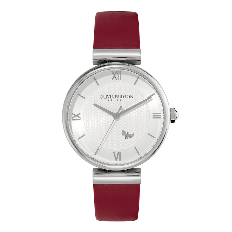 Olivia Burton Signature Minima Bee T-Bar White Dial & Red  display picture 3