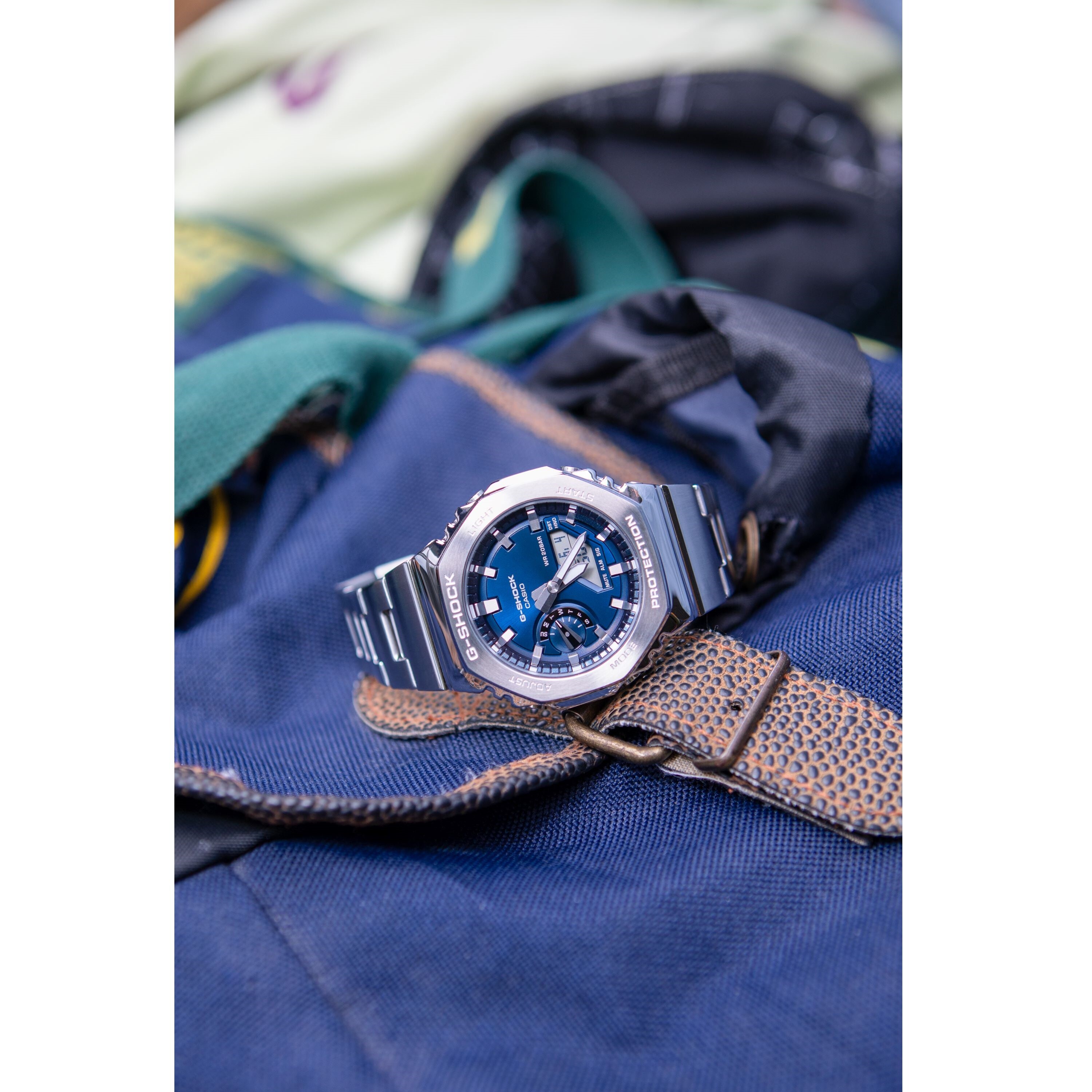 G-Shock GM-2110D-2BER Navy Blue Dial & Stainless Steel Watch