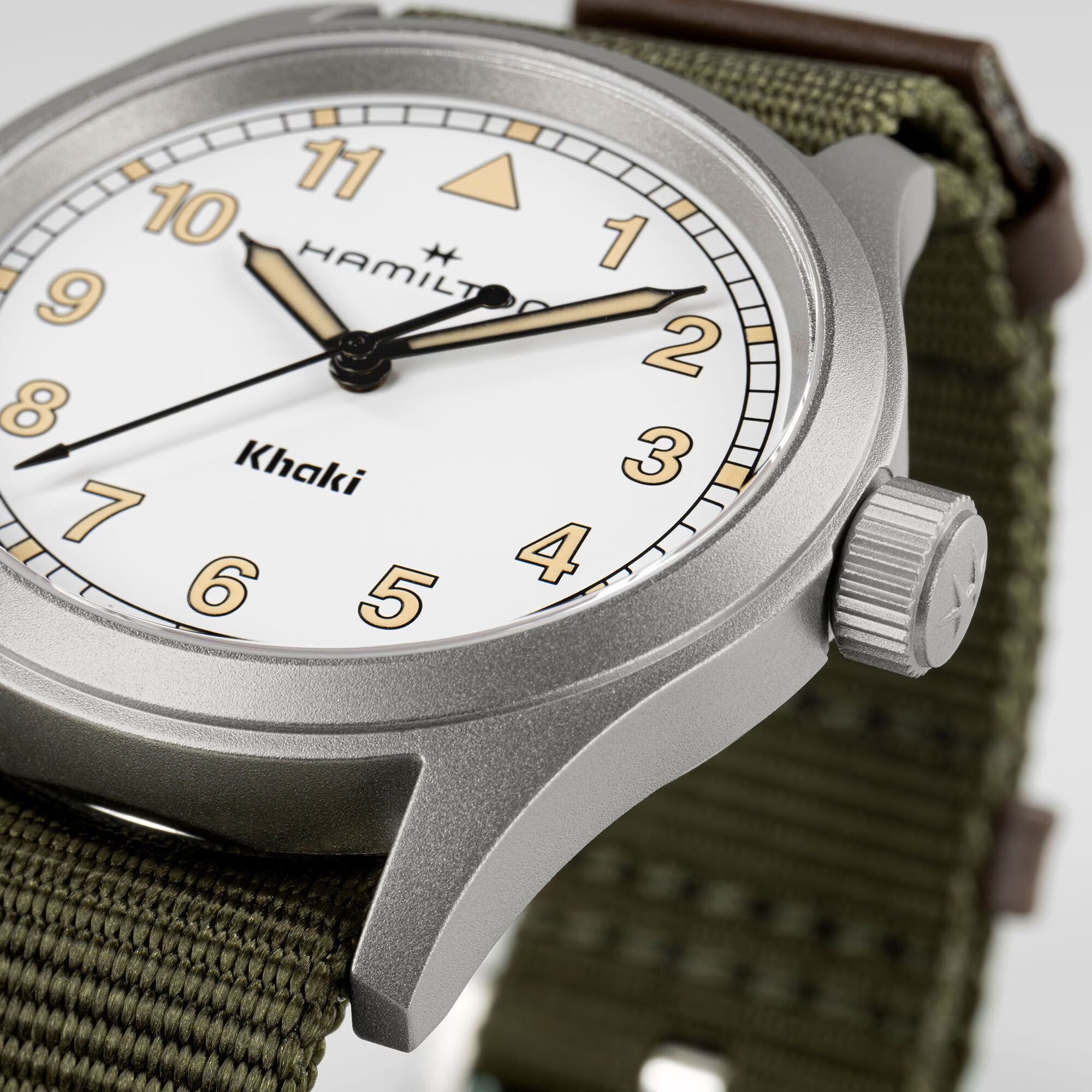 Hamilton Khaki Field Quartz 38mm Men's Green Textile Strap Watch