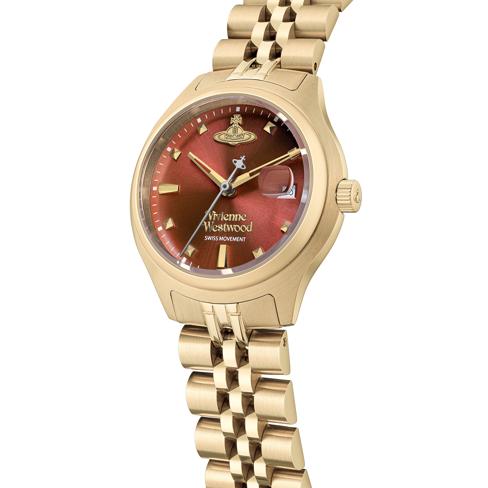 Vivienne Westwood Little Camberwell Red Dial Gold Tone Stainless