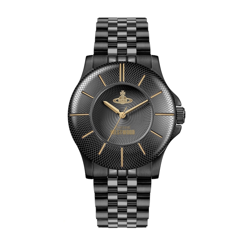 Vivienne Westwood Black and Gray Stainless Steel Bracelet Watch The Bank Watch main image 4