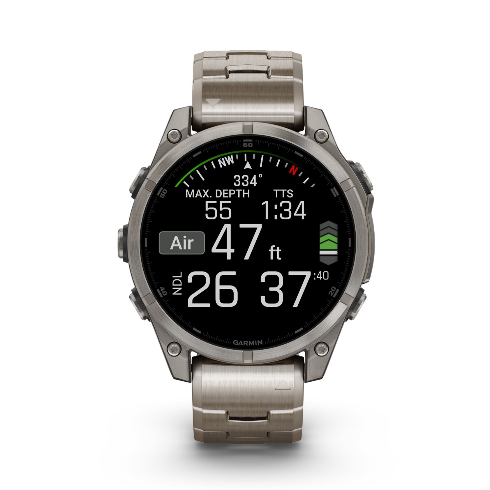 Garmin Fenix 8 47mm Carbon Grey Titanium Bracelet Smartwatch