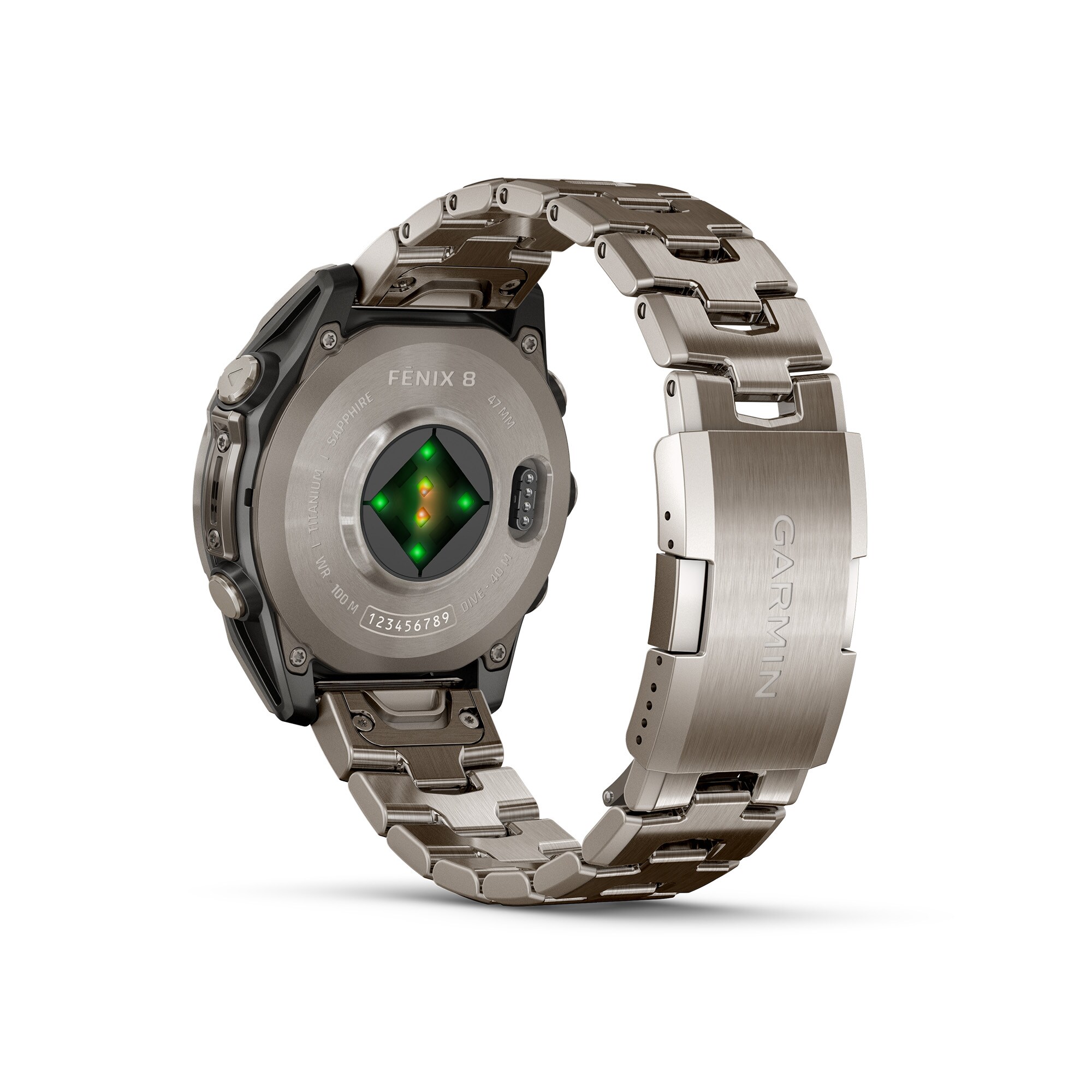 Garmin Fenix 8 47mm Carbon Grey Titanium Bracelet Smartwatch