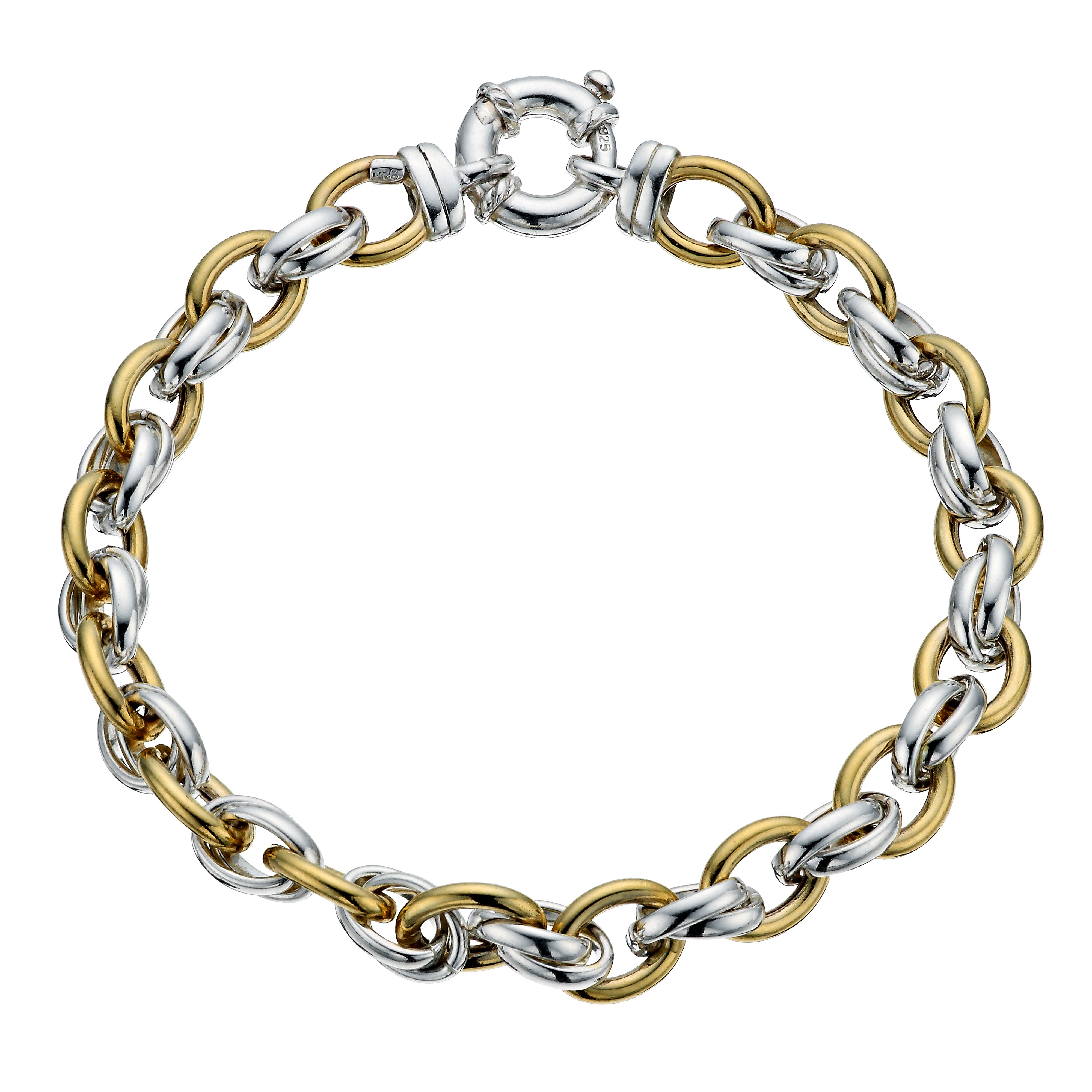 9ct Yellow Gold & Sterling Silver 7.5